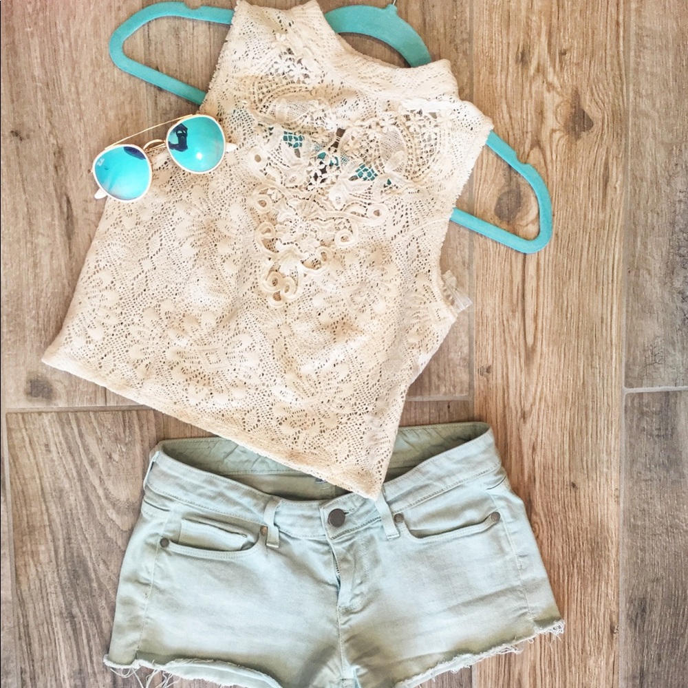 NWT Free People Lace Crop Top